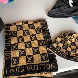 Scarves bundle plus matching hat, 3 items total